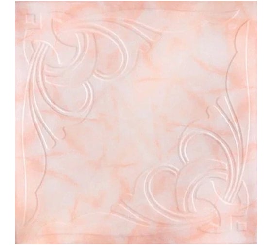 Изображение товара Плита потолочная ООО Гранд Пак KINDECOR, розовая 205-75, 4 м2, 330