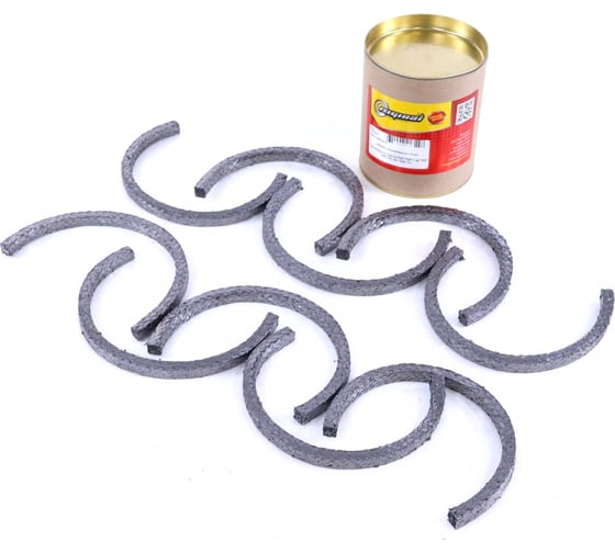 Изображение товара Набивка сальниковая для а/м с двигателя ЗМЗ 402, УМЗ 417 Riginal с герметиком, 8x8 мм, 10 шт RG24-1005154-01