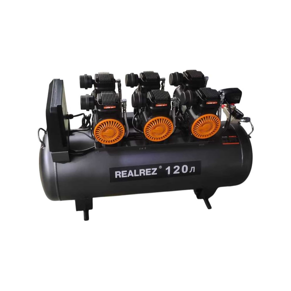 Изображение товара Безмасляный компрессор REALREZ TR-120 REZ-TR-120 120л 4.2кВт полупрофессиональный