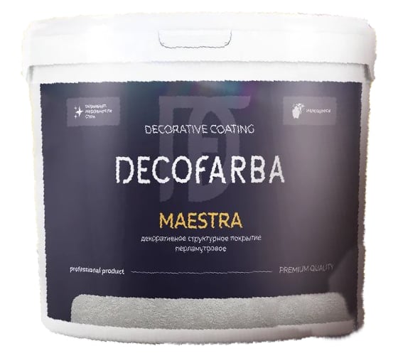 Изображение товара Декоративное структурное покрытие ABC FARBEN с перламутровым эффектом Maestra 2 4300016284