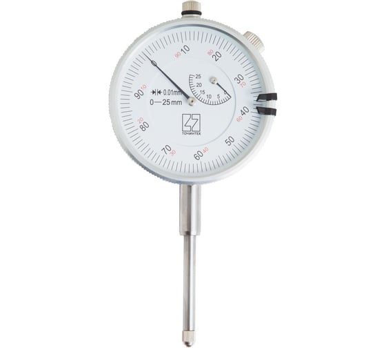 Изображение товара Индикатор часового типа ТОЧИНТЕХ ИЧ25 (0.01мм) кл.1 ГОСРЕЕСТР 89335-23 ич00009