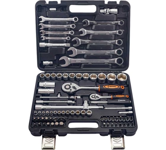 Изображение товара Набор инструментов Вихрь 1/2, 1/4, в кейсе 82 предмета 73/6/7/14