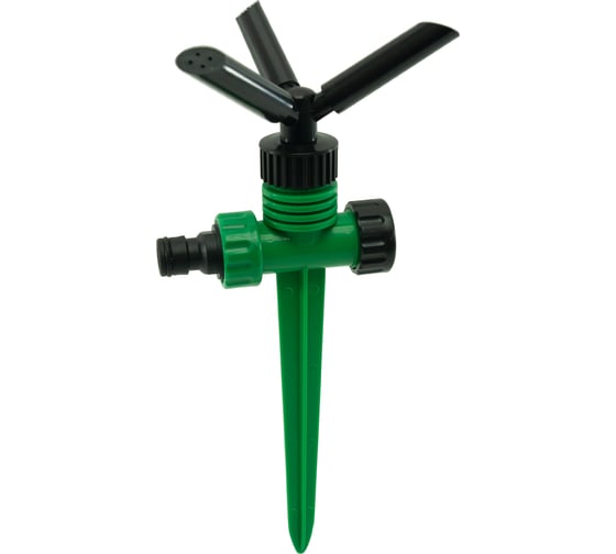 Изображение товара Пластиковый вращающийся разбрызгиватель на пике POLYAGRO Lite 3 лопасти 7573130