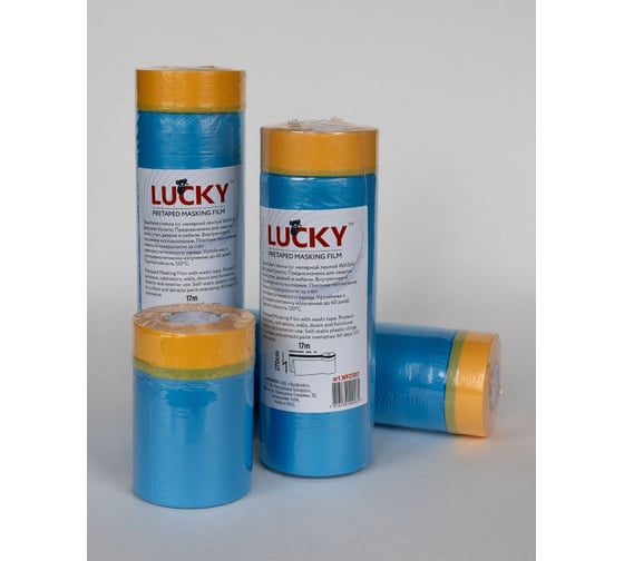 Изображение товара Маскер - защитная плёнка с малярной лентой LUCKY WASHI 270мм х 17м WF27017