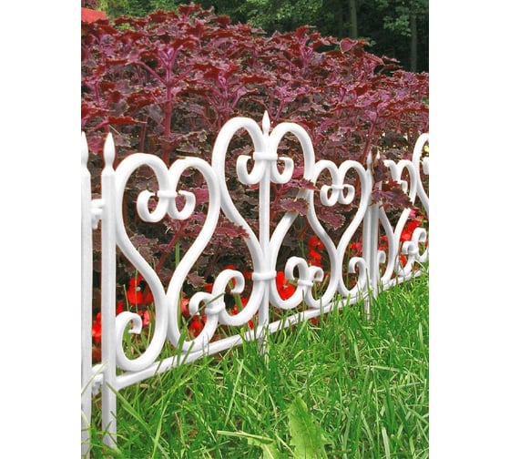 Изображение товара Ограждение садовое МАСТЕРСАД Ажурное, белое АЖР-бел