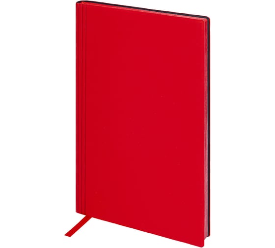 Изображение товара Бизнес-блокнот BRAUBERG А5 138x213 мм Personal, под кожу, 80 листов, клетка, красный 116609