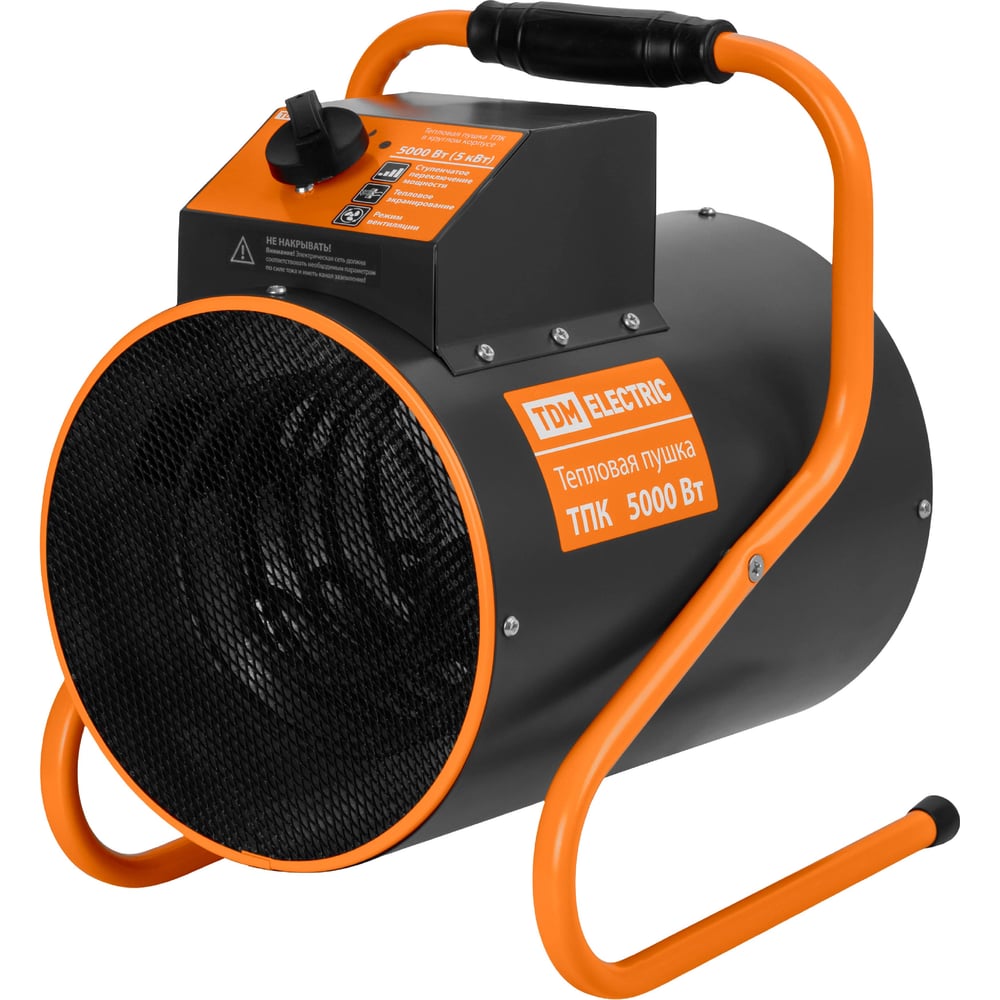 Изображение товара Тепловая пушка TDM ELECTRIC ТПК 5 кВт в круглом корпусе для обогрева помещений