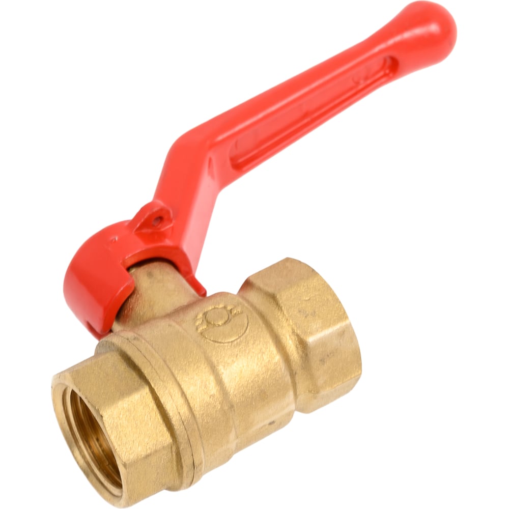 Изображение товара Латунный шаровый кран BTI прямой 1/2М рычаг красный 1699 050 20