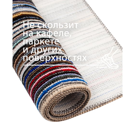 Изображение товара Придверный коврик ComeForte мультиколор 90х150 см PP-2006