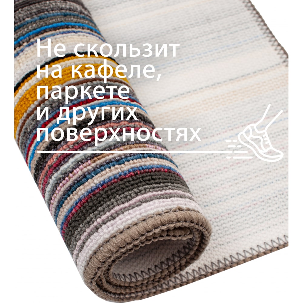 Придверный коврик ComeForte коврик придверный 45х75 см прямоугольный резина с ковролином серый уют классик comeforte