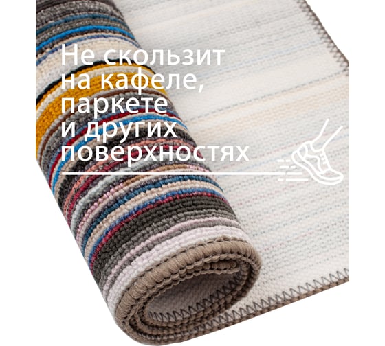 Изображение товара Придверный коврик ComeForte мультиколор 60х90 см PP-2004