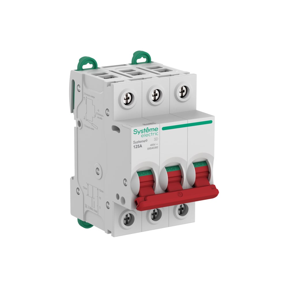 Изображение товара Выключатель нагрузки Systeme Electric Systeme9 (ВН) 3P 125A 400В S9S40392