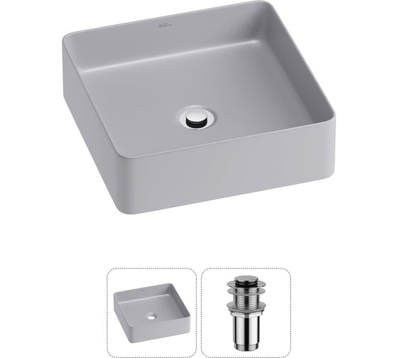 Изображение товара Набор Wellsee 2 в 1 FreeDom 2.0 накладная раковина 36x36 см 20214435R