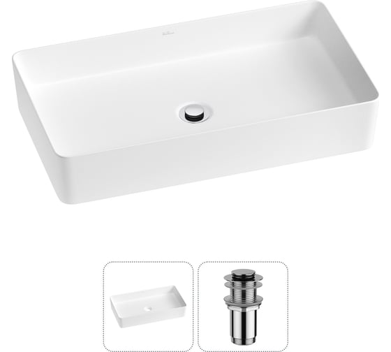 Изображение товара Набор Wellsee 2 в 1 FreeDom 2.0 накладная раковина 60x34 см 20214551R