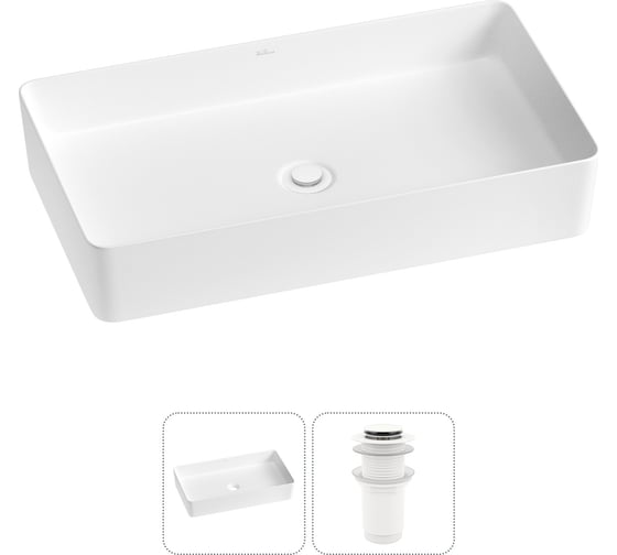 Изображение товара Набор Wellsee 2 в 1 FreeDom 2.0 накладная раковина 60x34 см 20214554R