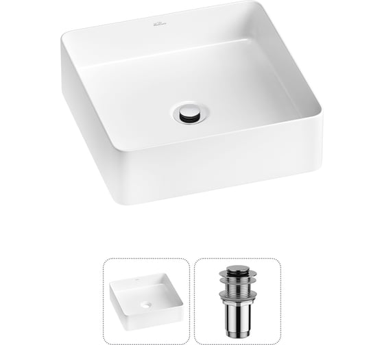 Изображение товара Набор Wellsee 2 в 1 FreeDom 2.0 накладная раковина 36x36 см 20214359R