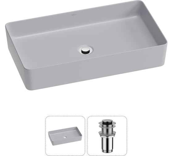 Изображение товара Набор Wellsee 2 в 1 FreeDom 2.0 накладная раковина 60x34 см 20214579R