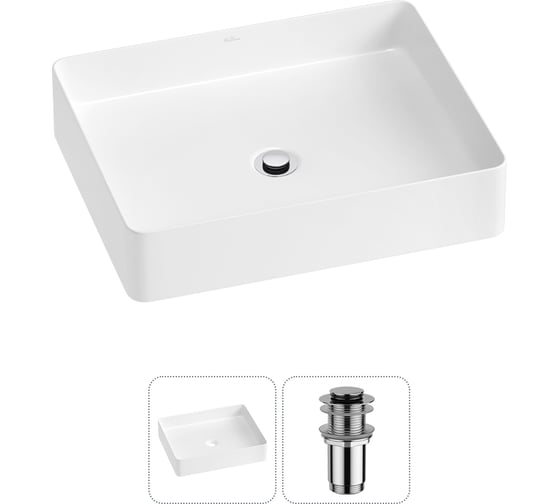 Изображение товара Набор Wellsee 2 в 1 FreeDom 2.0 накладная раковина 51x40 см 20214487R