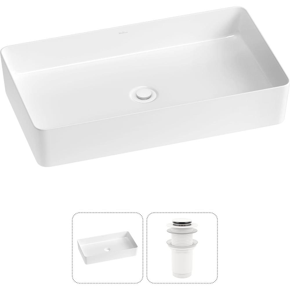 Изображение товара Набор Wellsee 2 в 1 FreeDom 2.0 накладная раковина 60x34 см 20214538R