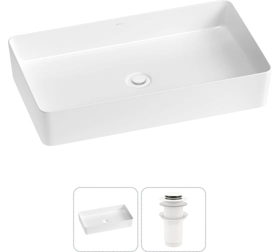 Изображение товара Набор Wellsee 2 в 1 FreeDom 2.0 накладная раковина 60x34 см 20214538R