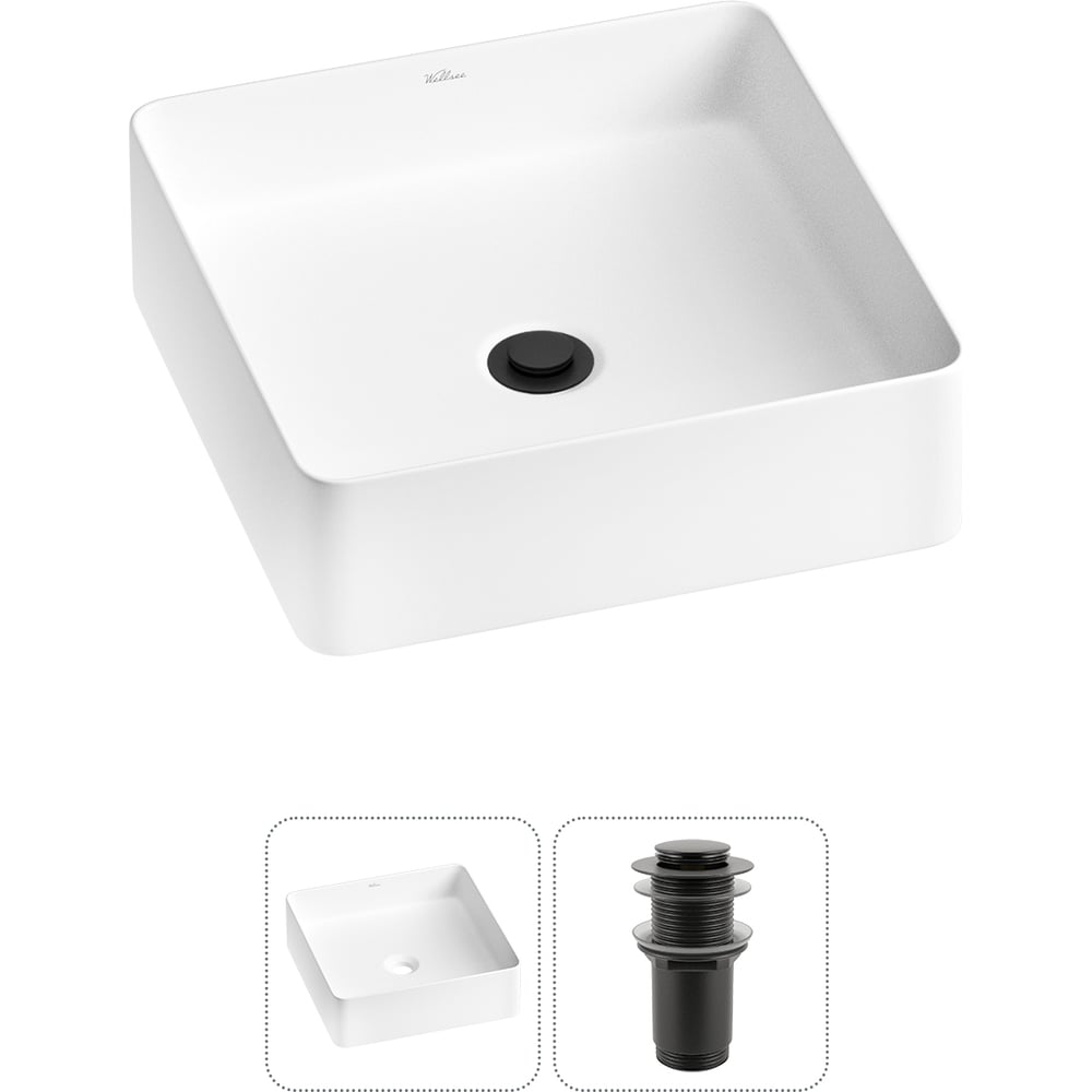Изображение товара Набор Wellsee 2 в 1 FreeDom 2.0 накладная раковина 30x30 см белая