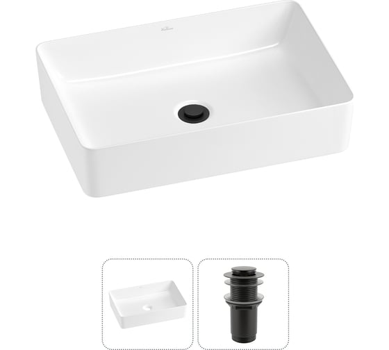 Изображение товара Набор Wellsee 2 в 1 FreeDom 2.0 накладная раковина 50x34 см 20214440R