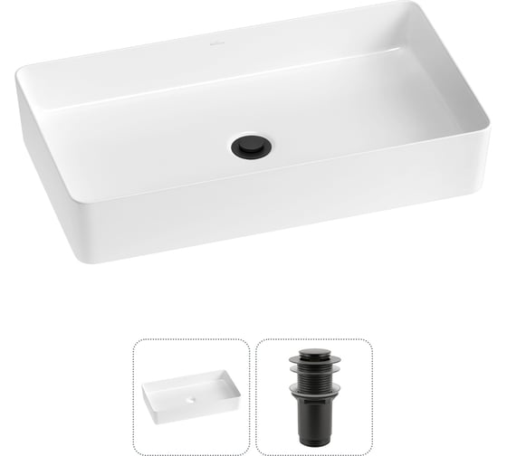 Изображение товара Набор Wellsee 2 в 1 FreeDom 2.0 накладная раковина 60x34 см 20214536R
