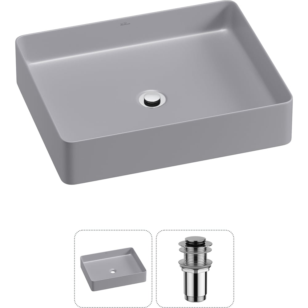 Изображение товара Набор Wellsee 2 в 1 FreeDom 2.0 накладная раковина 51x40 см 20214531R