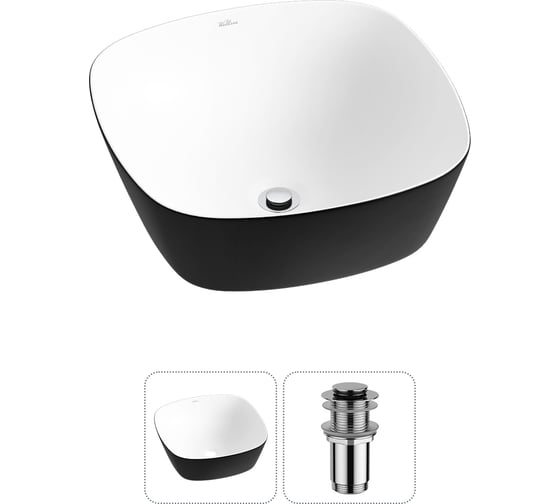 Изображение товара Набор Wellsee 2 в 1 Ground Breaking накладная раковина 40x40 см 20212173R