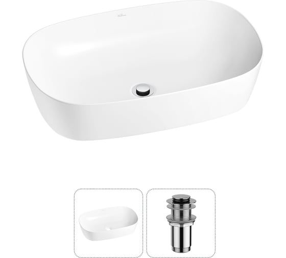 Изображение товара Набор Wellsee 2 в 1 Ground Breaking накладная раковина 61x39 см 20212349R