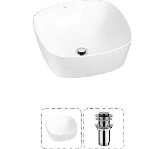 Изображение товара Набор Wellsee 2 в 1 Ground Breaking накладная раковина 40x40 см 20212125R