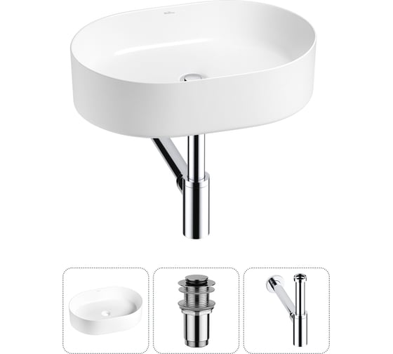 Изображение товара Набор Wellsee 3 в 1 Belle Spa накладная раковина 50x37 см 20212509R