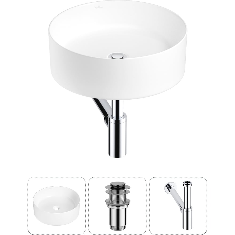 Изображение товара Набор Wellsee 3 в 1 Belle Spa накладная раковина 38x38 см 20212145R