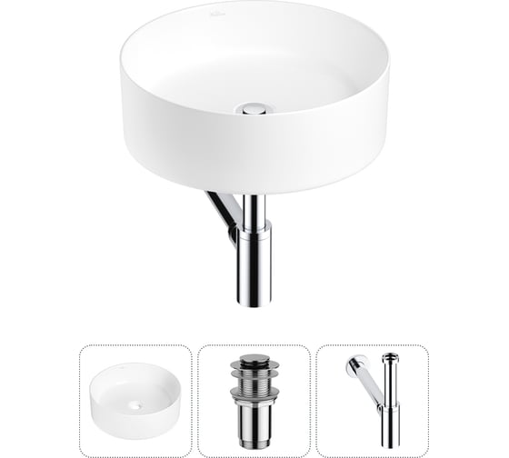 Изображение товара Набор Wellsee 3 в 1 Belle Spa накладная раковина 38x38 см 20212145R