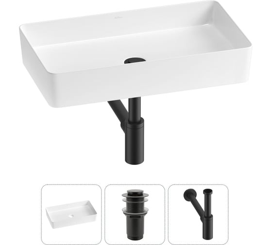 Изображение товара Набор Wellsee 3 в 1 FreeDom 2.0 накладная раковина 60x34 см 20214540R