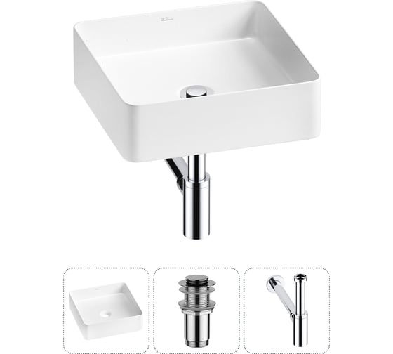 Изображение товара Набор Wellsee 3 в 1 FreeDom 2.0 накладная раковина 36x36 см 20214363R