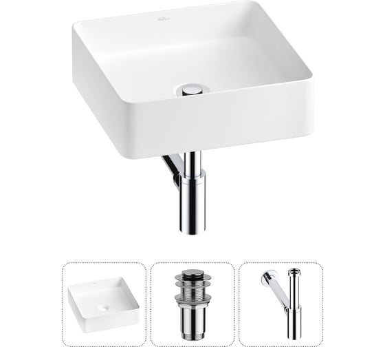 Изображение товара Набор Wellsee 3 в 1 FreeDom 2.0 накладная раковина 36x36 см 20214395R