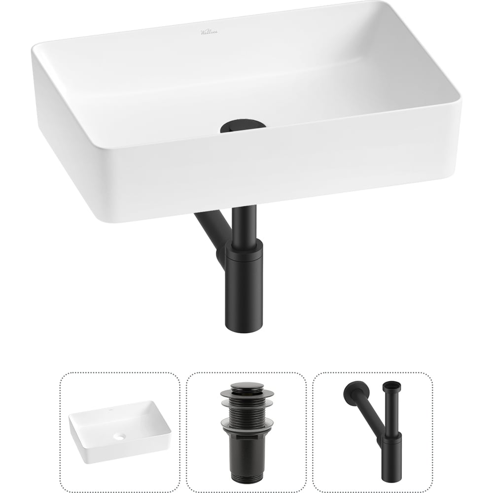 Изображение товара Накладная раковина Wellsee FreeDom 2.0 50x34 см современный дизайн