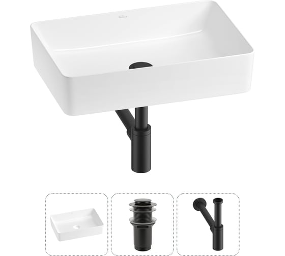 Изображение товара Набор Wellsee 3 в 1 FreeDom 2.0 накладная раковина 50x34 см 20214444R