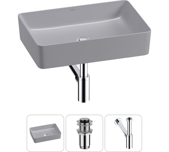 Изображение товара Набор Wellsee 3 в 1 FreeDom 2.0 накладная раковина 50x34 см 20214484R