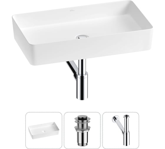 Изображение товара Набор Wellsee 3 в 1 FreeDom 2.0 накладная раковина 60x34 см 20214555R