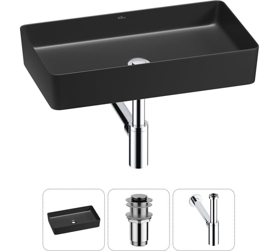 Изображение товара Набор Wellsee 3 в 1 FreeDom 2.0 накладная раковина 60x34 см 20214570R