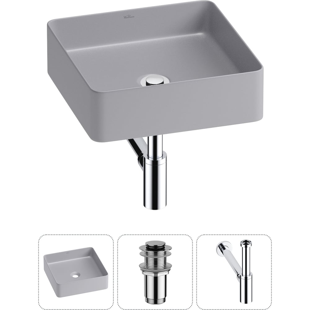 Изображение товара Набор Wellsee 3 в 1 FreeDom 2.0 накладная раковина 30x30 см