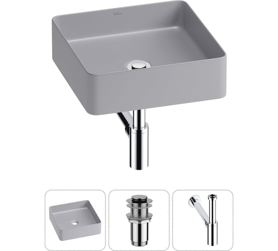 Изображение товара Набор Wellsee 3 в 1 FreeDom 2.0 накладная раковина 30x30 см 20214432R