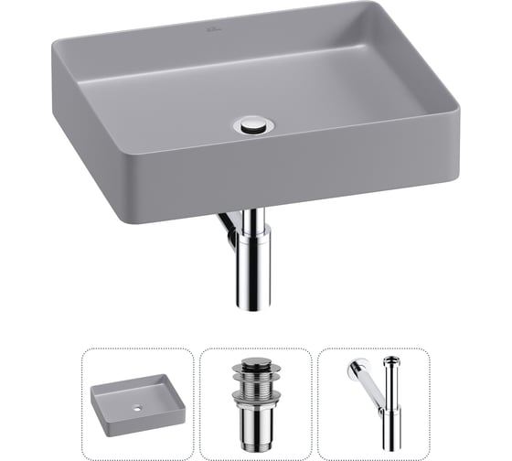 Изображение товара Набор Wellsee 3 в 1 FreeDom 2.0 накладная раковина 51x40 см 20214532R