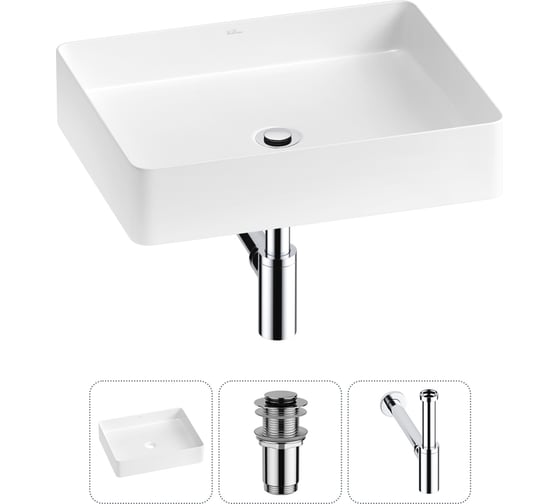 Изображение товара Набор Wellsee 3 в 1 FreeDom 2.0 накладная раковина 51x40 см 20214491R