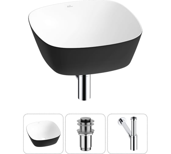 Изображение товара Набор Wellsee 3 в 1 Ground Breaking накладная раковина 40x40 см 20212176R