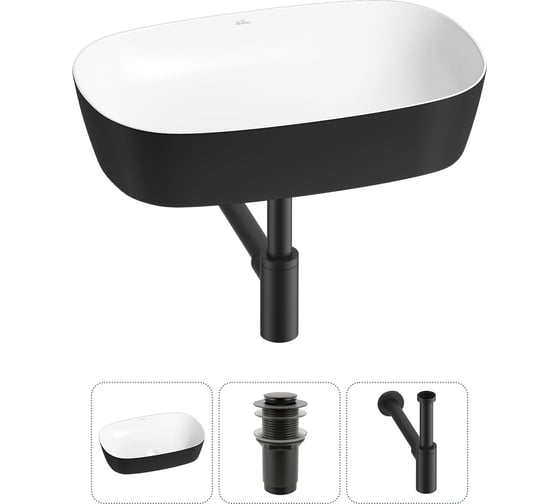 Изображение товара Набор Wellsee 3 в 1 Ground Breaking накладная раковина 61x39 см 20212381R