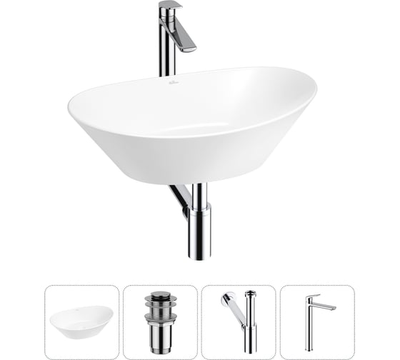 Изображение товара Набор Wellsee 4 в 1 Dulcet Tones накладная раковина 36x25 см 20212209R