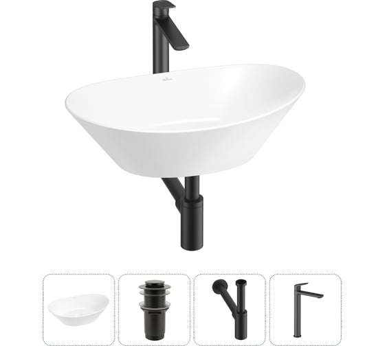 Изображение товара Набор Wellsee 4 в 1 Dulcet Tones накладная раковина 56x34 см 20212242R